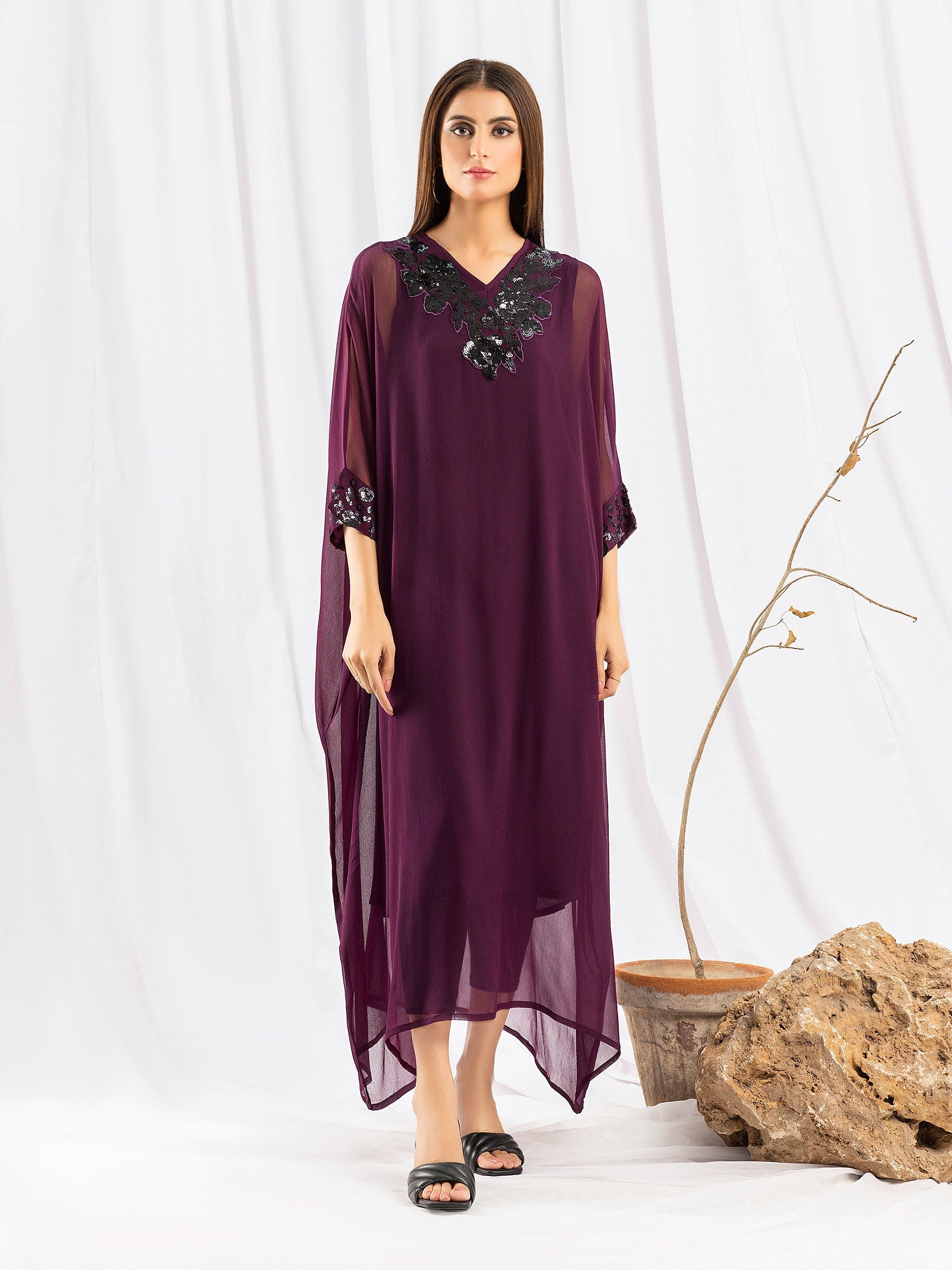 Chiffon Kaftan-Embellished (Pret)