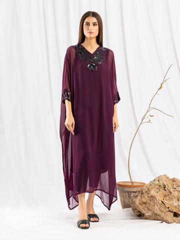 Chiffon Kaftan-Embellished (Pret)