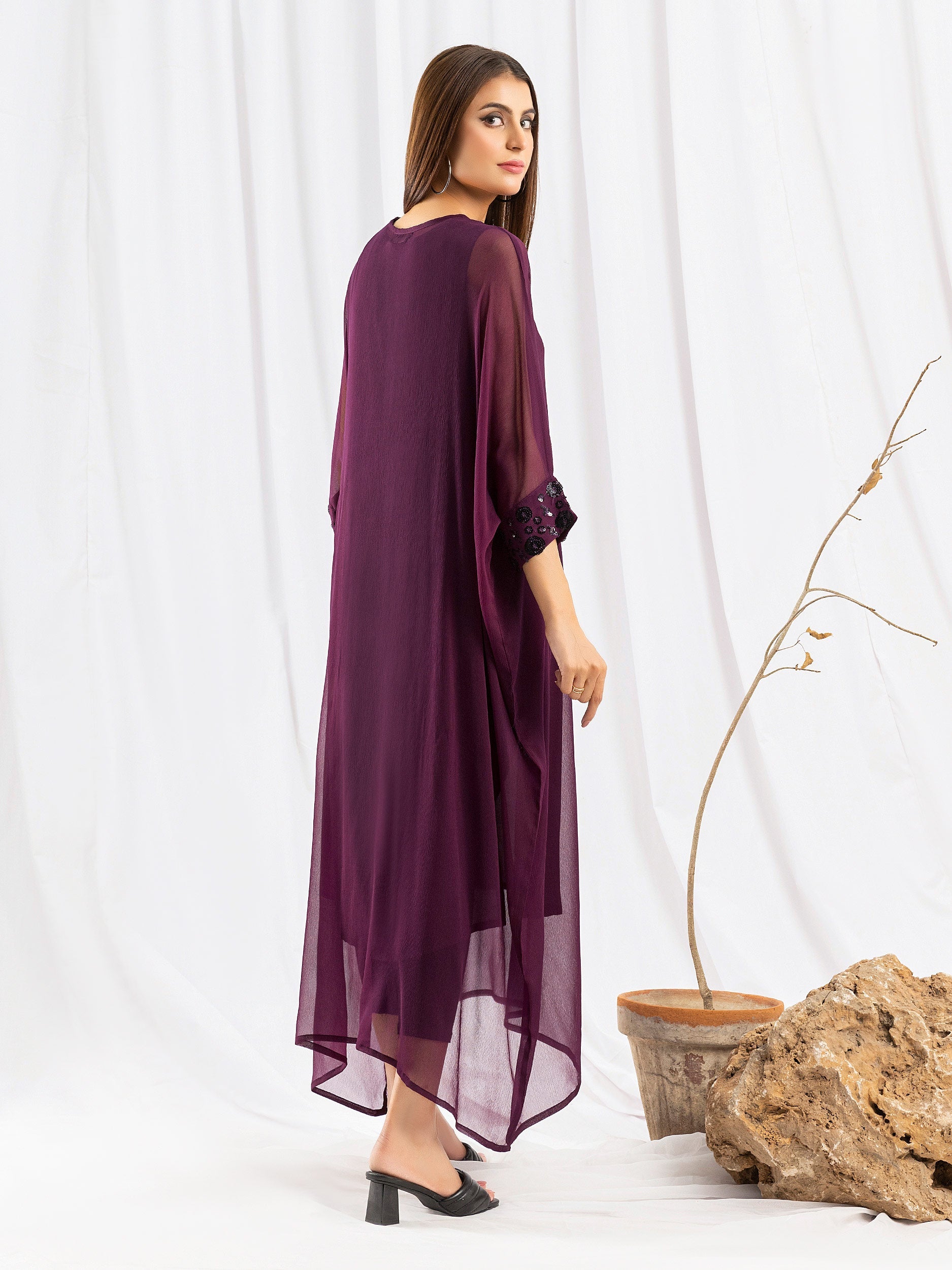 Chiffon Kaftan-Embellished (Pret)