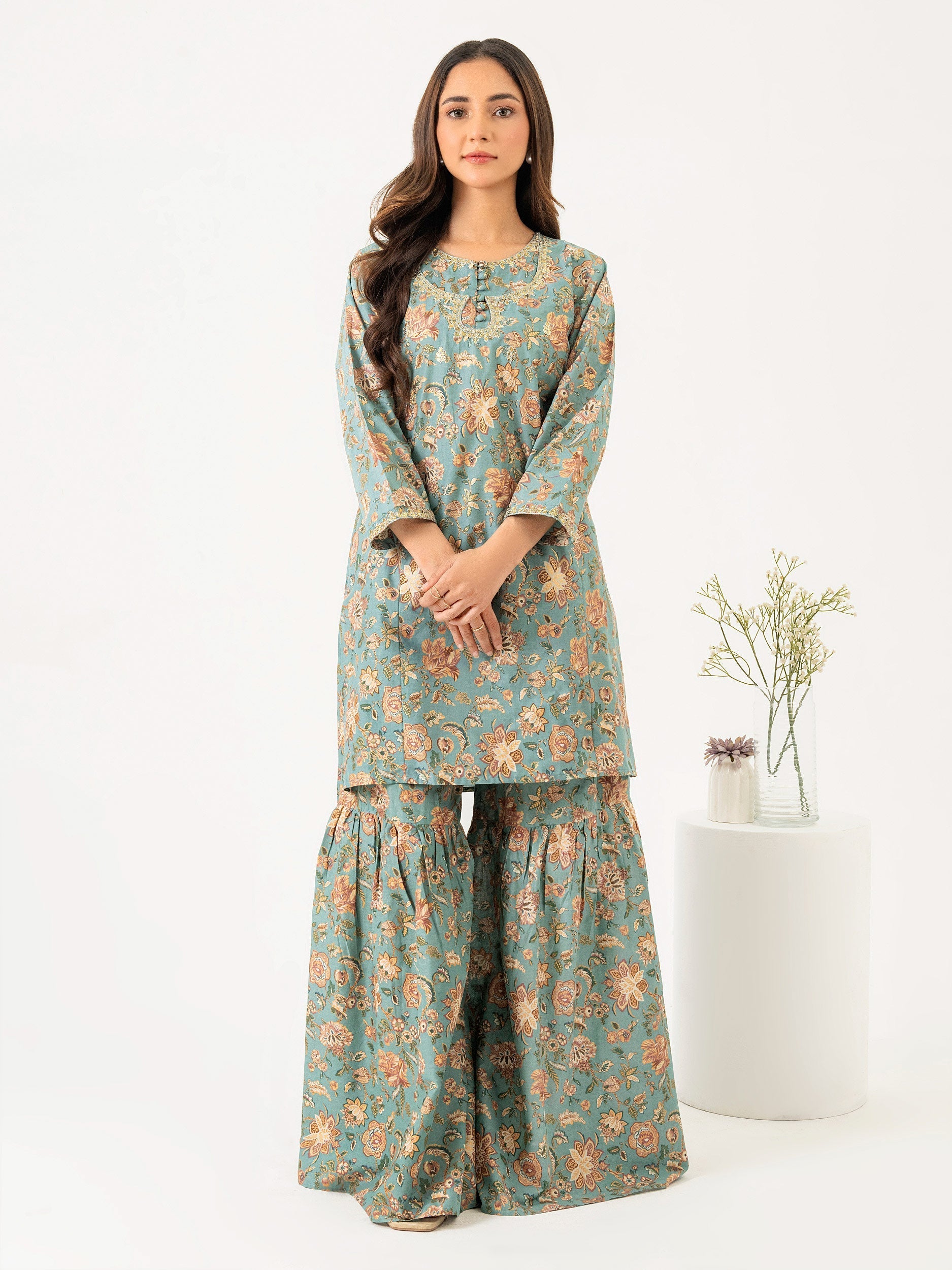 2 Piece Lawn Suit-Embroidered(Pret)