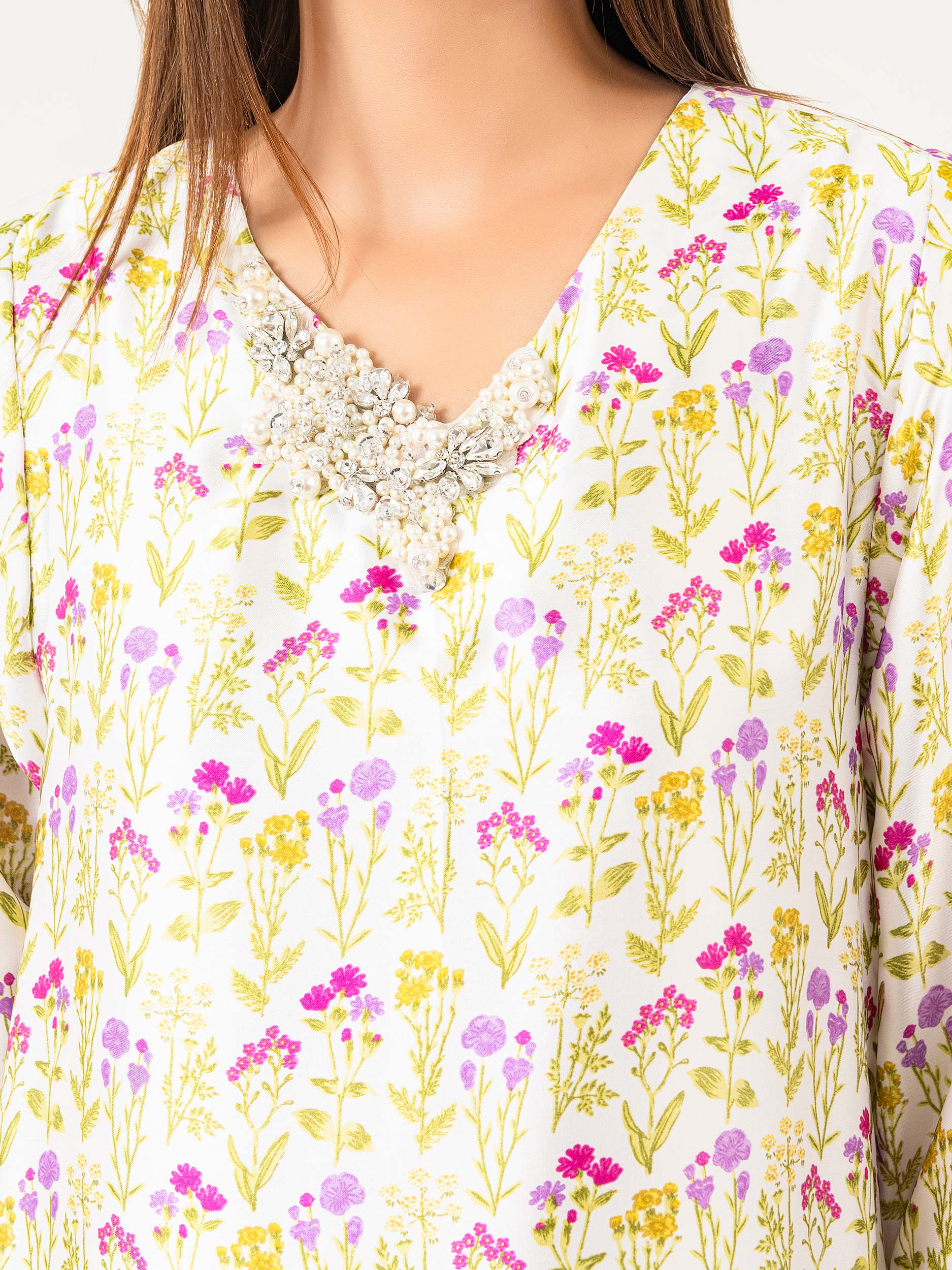 Silk Shirt-Embellished (Pret)