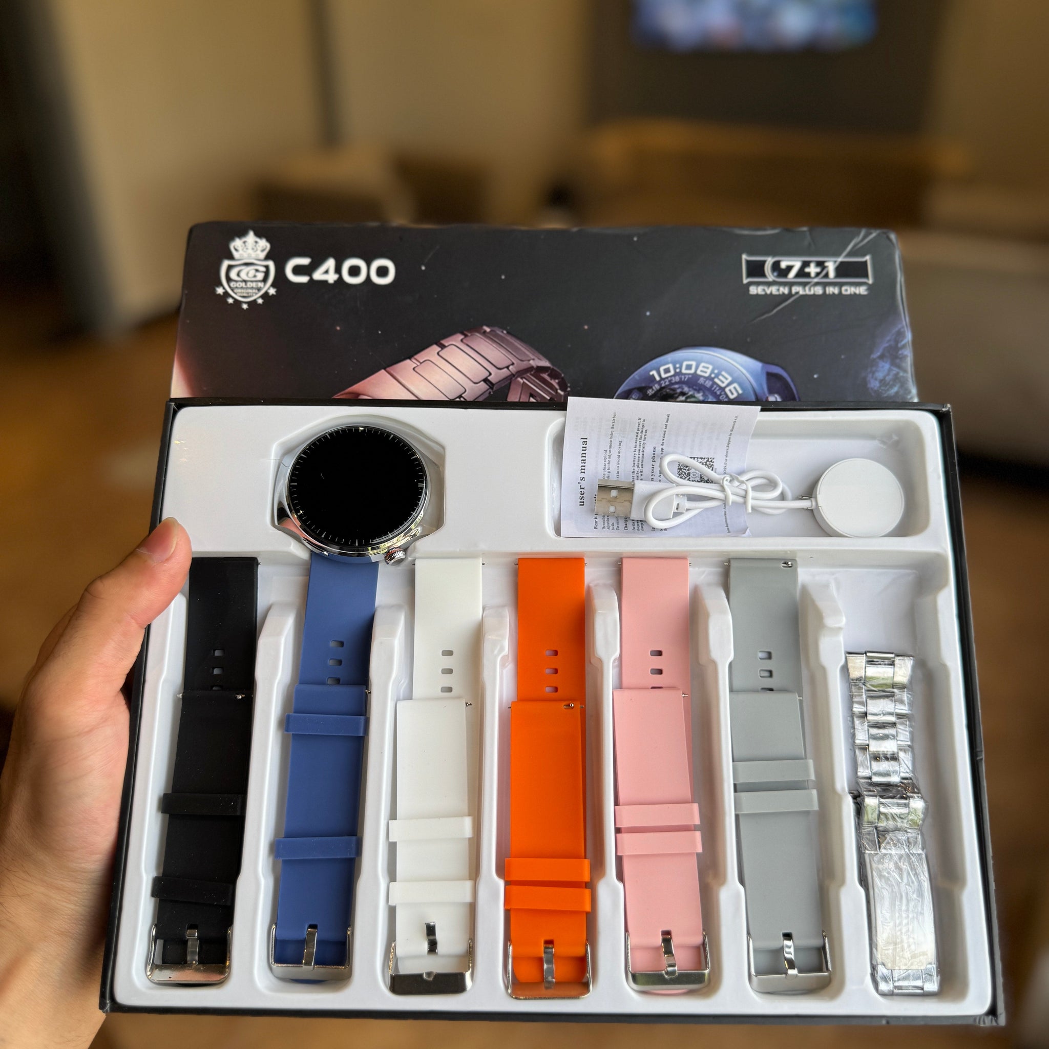 C400 ( 7+1 ) Smart Sports Watch | Round Dial