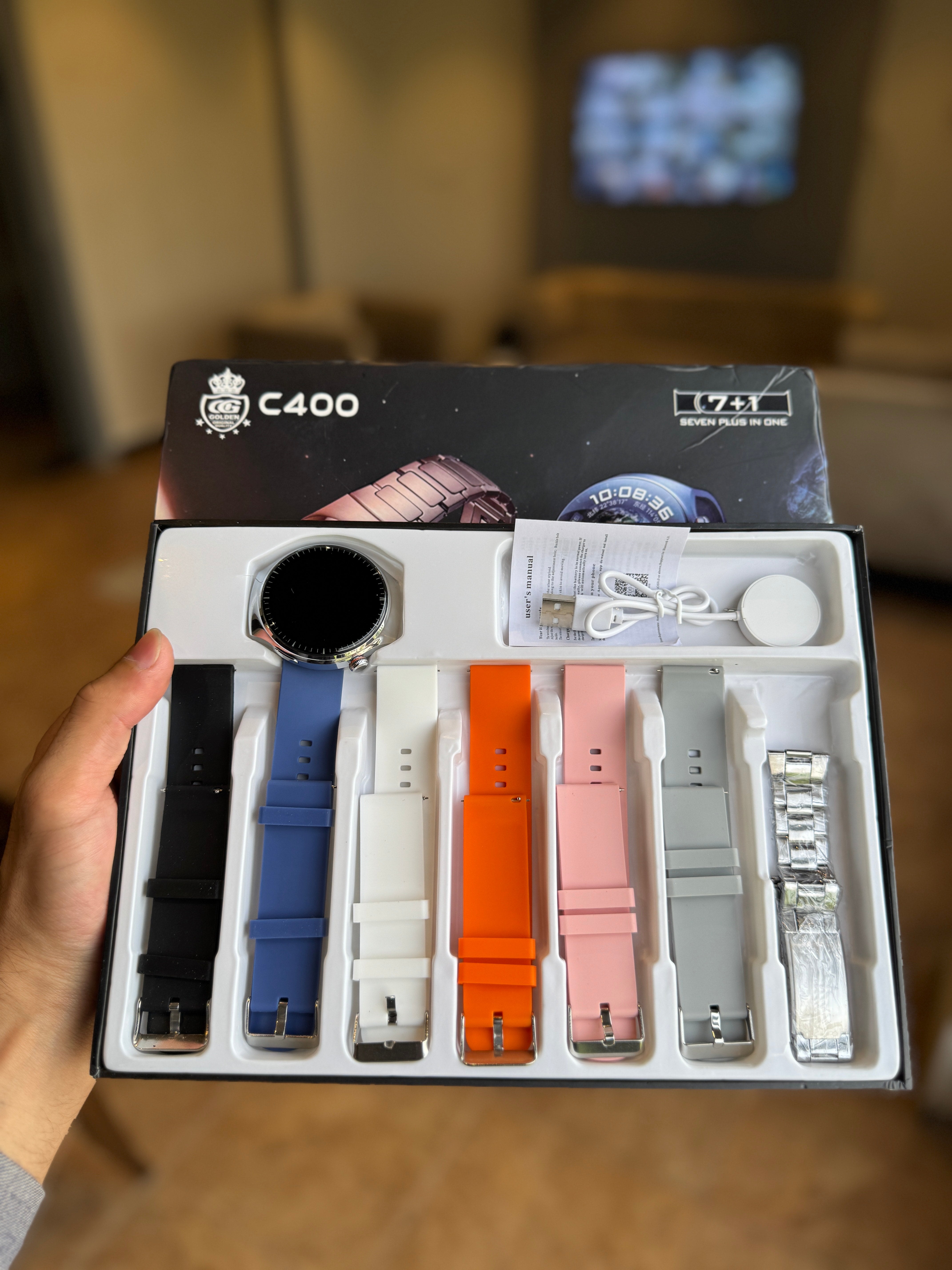C400 ( 7+1 ) Smart Sports Watch | Round Dial
