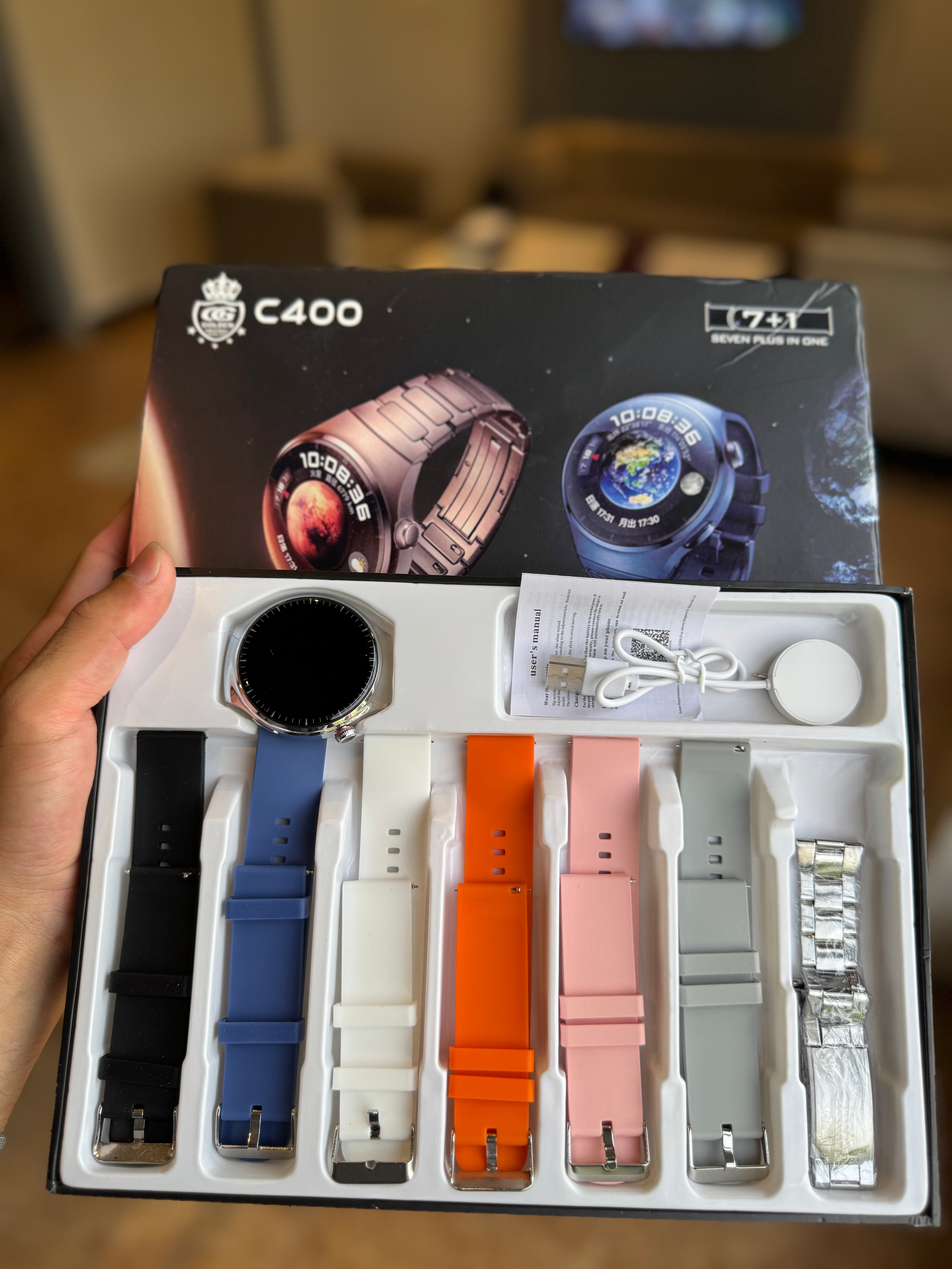 C400 ( 7+1 ) Smart Sports Watch | Round Dial