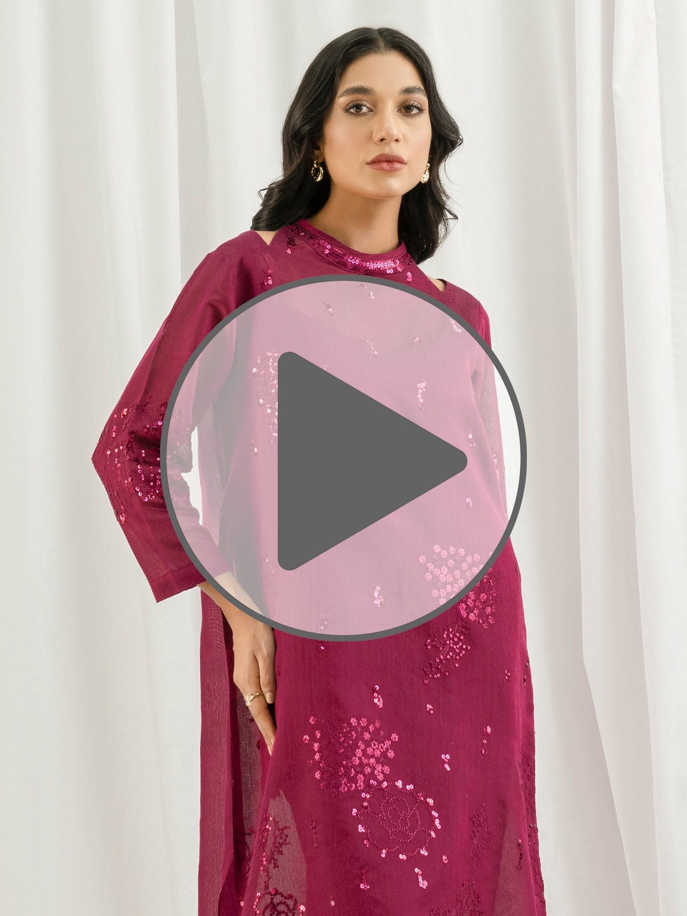 2 Piece Cotton Net Suit- Embroidered (Pret)