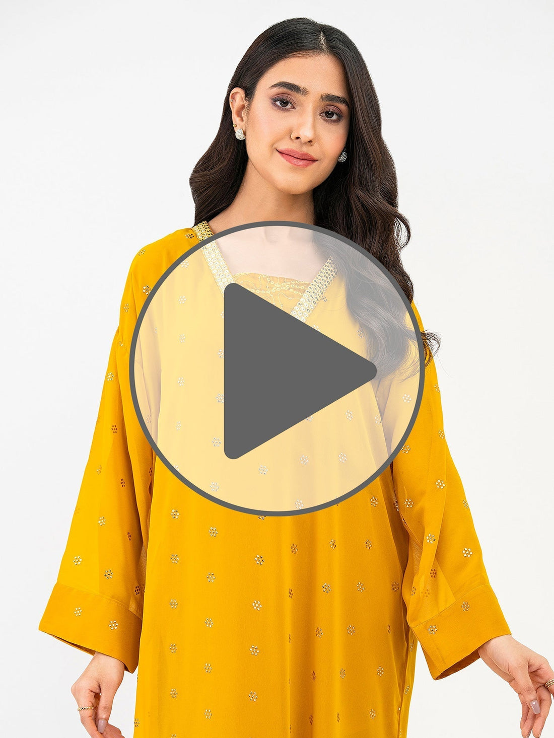 3 Piece Chiffon Suit-Embroidered (Pret)