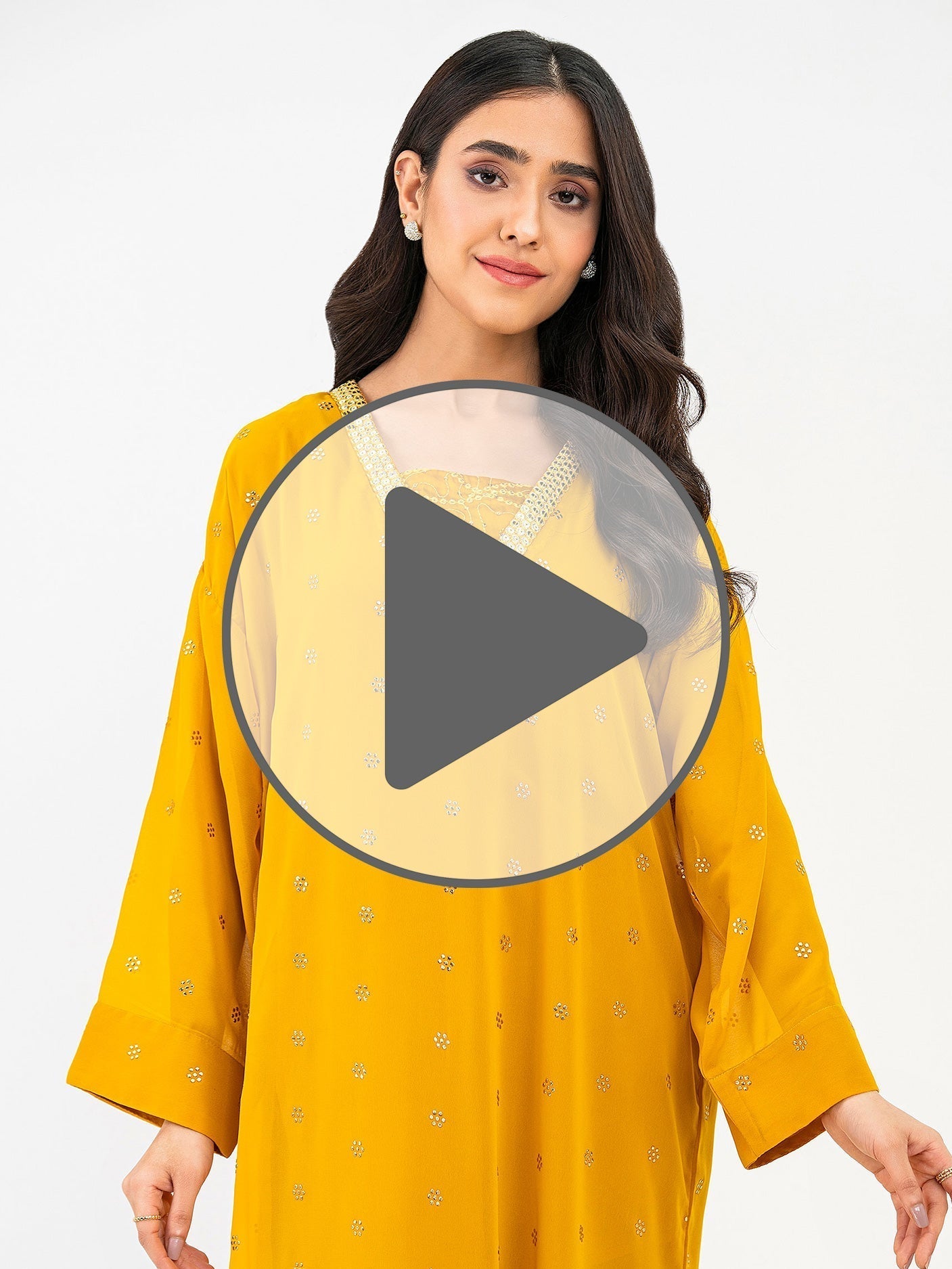 3 Piece Chiffon Suit-Embroidered (Pret)