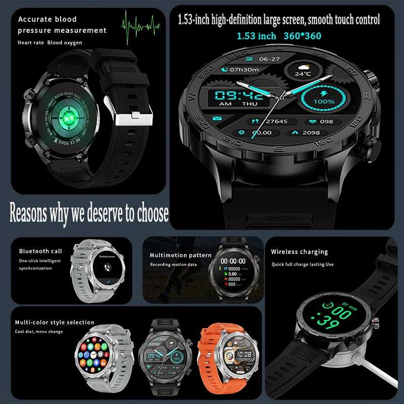 Huawei AMOLED HD Large Screen Heart Rate NFC IP68 Waterproof GPS Sports Smart Watch