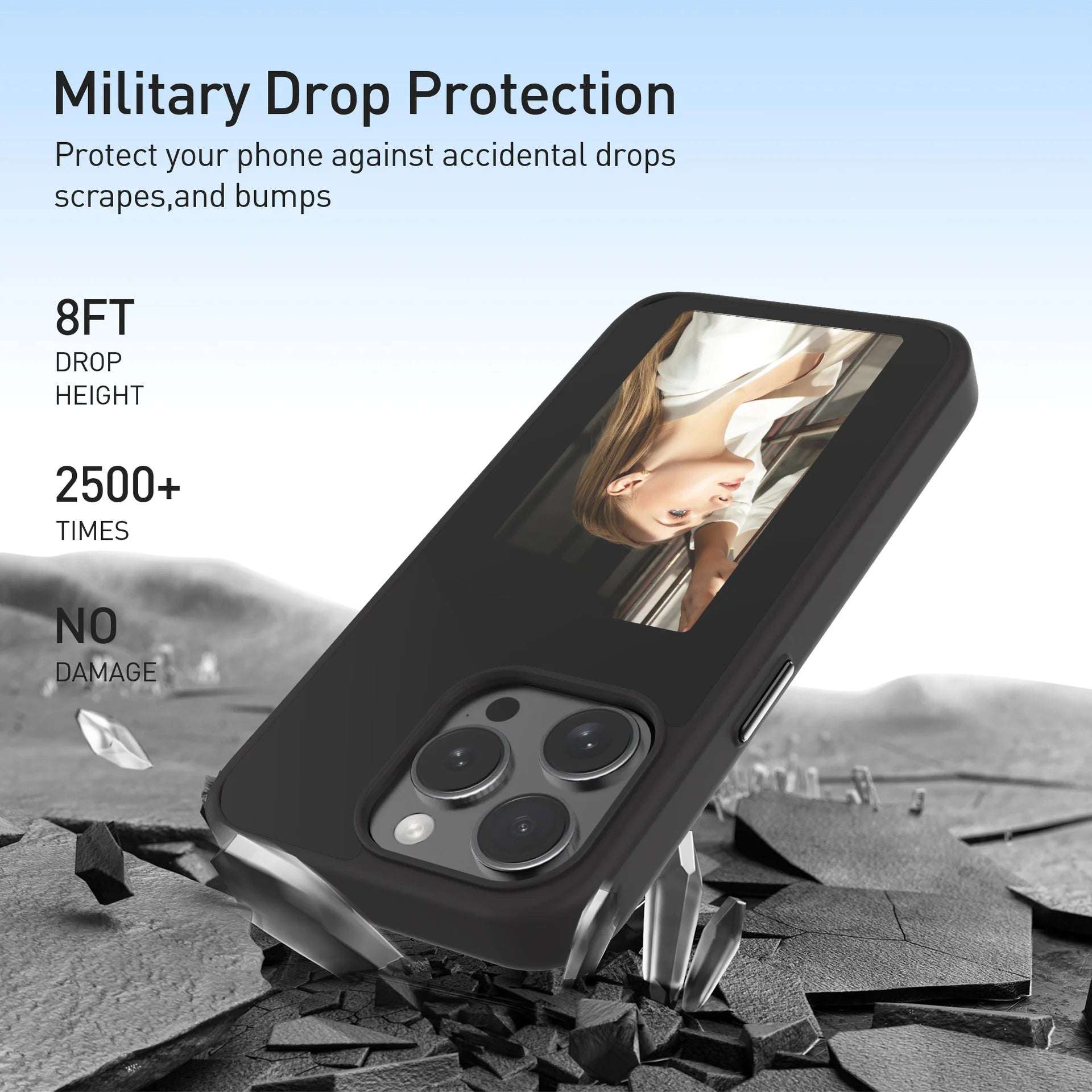 E-ink NFC Smart Screen phone case shockproof shell