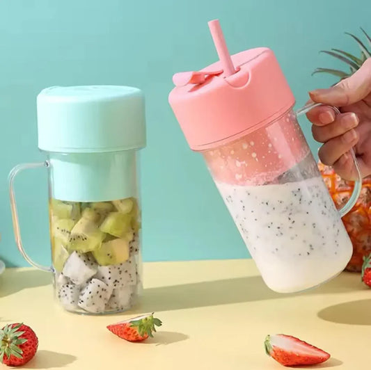 2 IN1 PORTABLE CRUSHER JUICER WITH HANDLE & STRAW